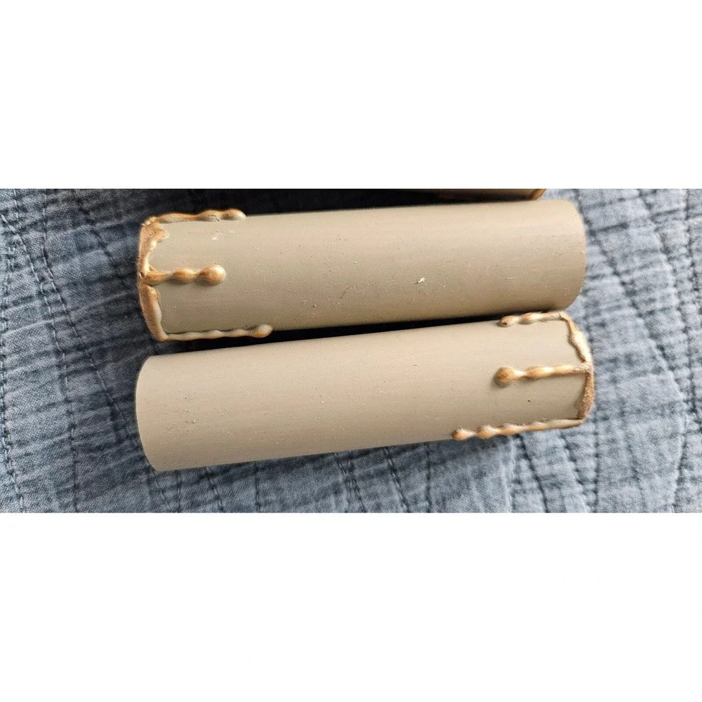 PVC Sleeves Faux Wax Drip Rustic Farmhouse Decor Set of 6‎